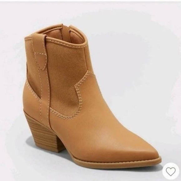 Universal Thread - tan Kay Western Booties - size 7 - new - Picture 1 of 2